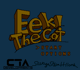 Eek! The Cat (Europe) Title Screen